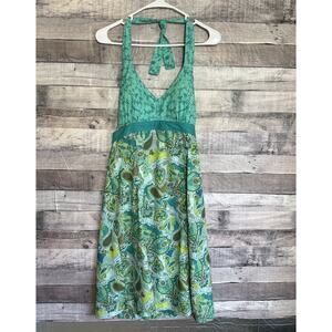 Athleta Midi Dress 8 Pack Everywhere Halter Teal Green Travel Activewear Pocket